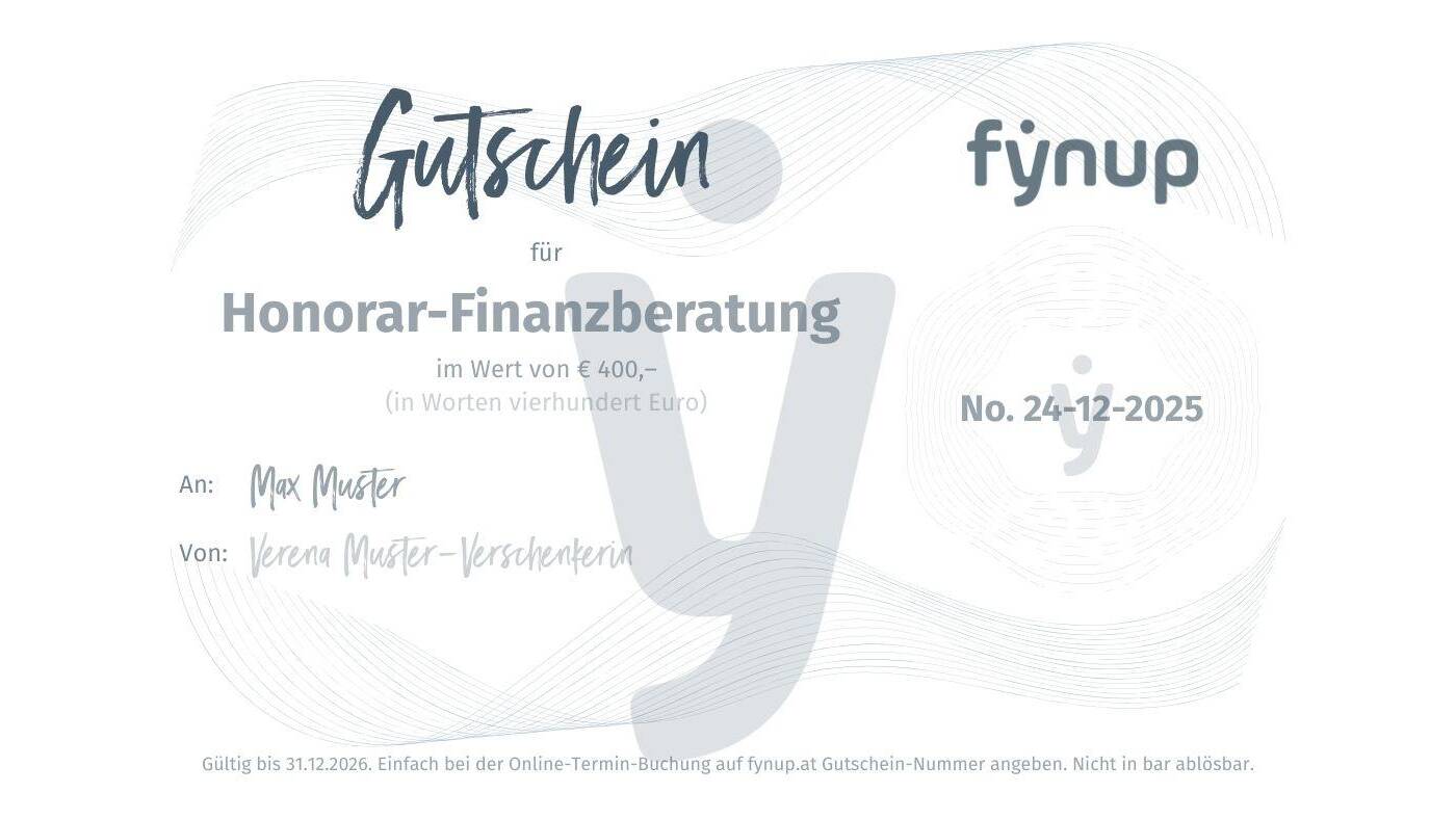 Gutschein für Honorar-Beratung - fynup