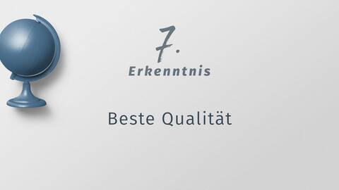 Die 7. Erkenntnis von fynup: Beste Qualität