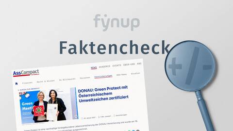 fynup Faktencheck Donau Green Protect Umweltzeichen