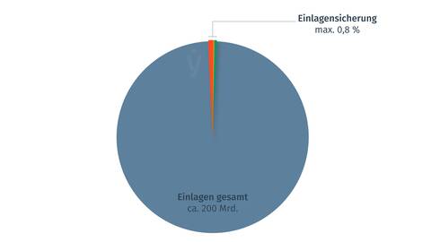 Von 200 Mrd. Einlagen müssen nur 0,8 % abgedeckt werden